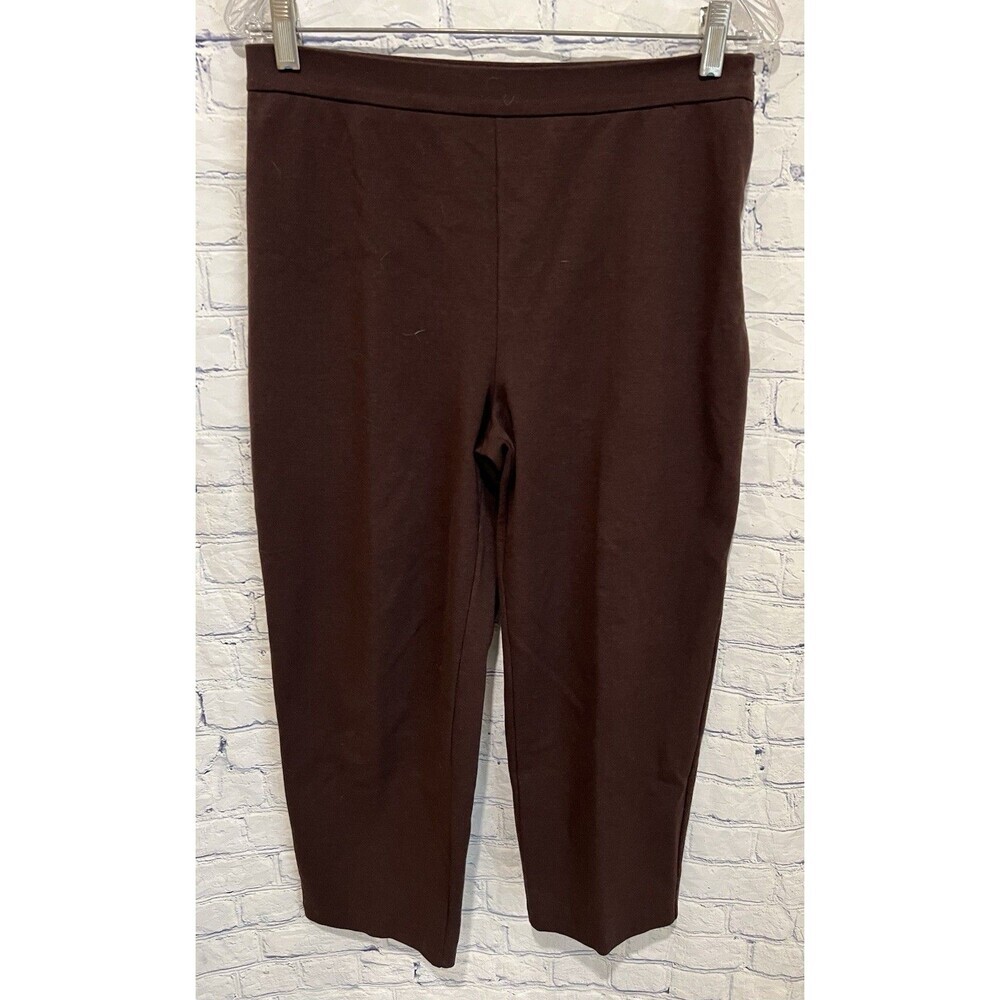 Talbots Pant Suit Brown Button Front Long Sleeve Jacket And Pants Size Medium - Picture 5 of 10